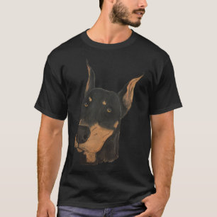 Blk Crop Doberman T-Shirt