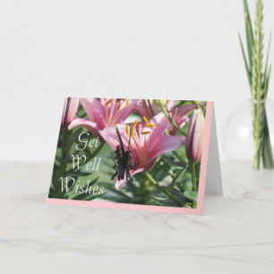 Blk Swallowtail on Mauve Lily2- make any occasion Card