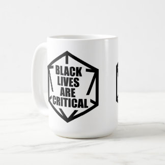 BLM Black Lives are Critical [B&W] Coffee Mug