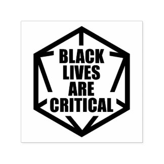 BLM Black Lives are Critical [B&W] Self-inking Stamp
