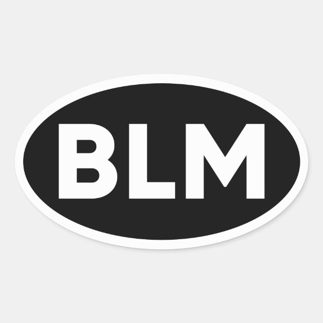 BLM - Black Lives Matter Anti Racism Bumper Oval Sticker (Front)