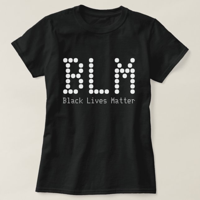 BLM Black Lives Matter Customised Name And Text T-Shirt (Design Front)