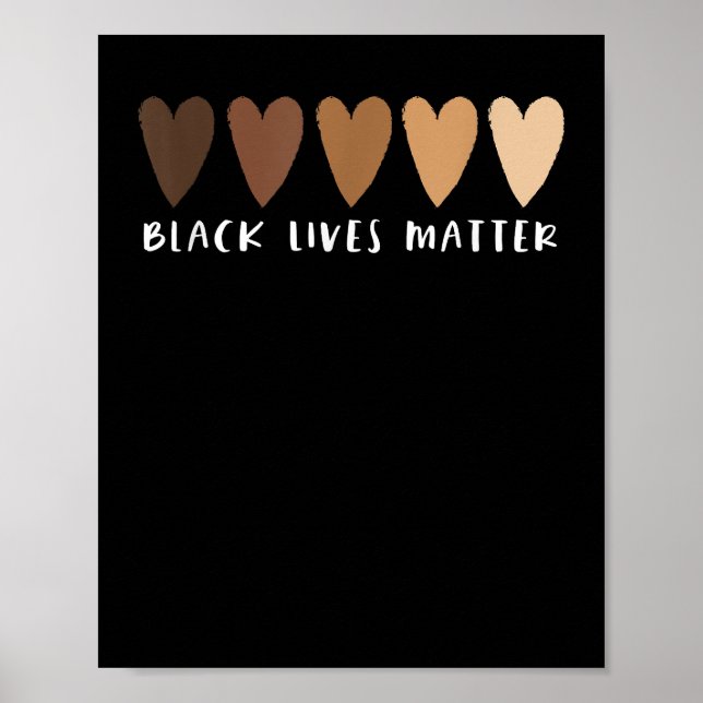 BLM Black Lives Matter Heart  Poster (Front)