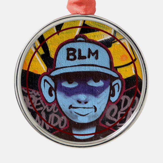 BLM / Black Lives Matter Metal Tree Decoration (Front)