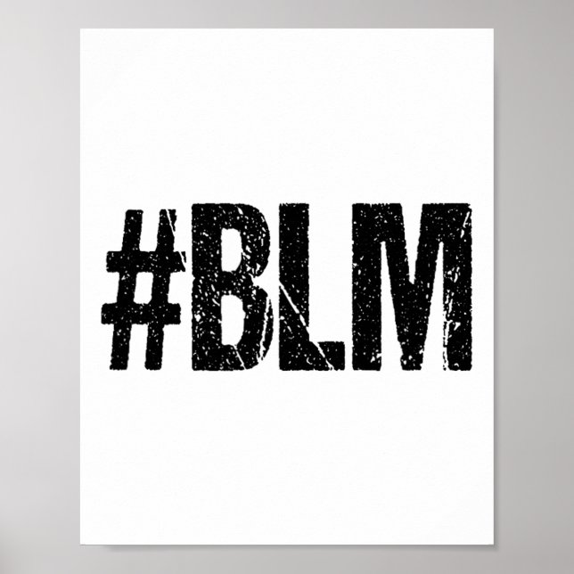 #blm Black Lives Problem Inspirational Vintage Ret Poster (Front)