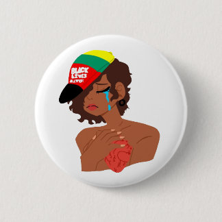 BLM Black Woman's Tears Button
