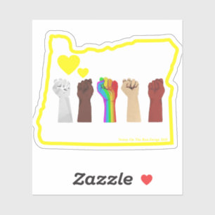 BLM + Equality - Oregon Sticker Clear