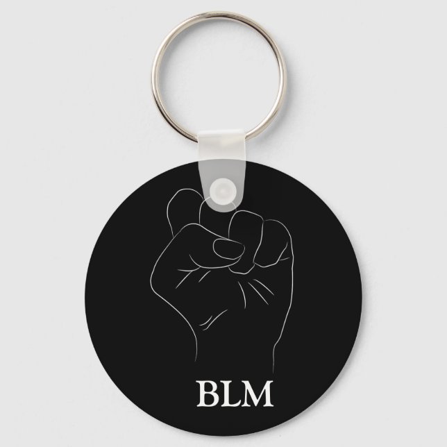 BLM Fist Black Lives Matter Protest Juneteenth Key Ring (Front)