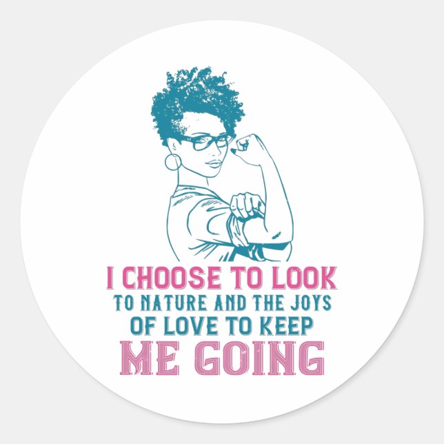 BLM - Love And Nature Keep Me Going Classic Round Sticker (Front)