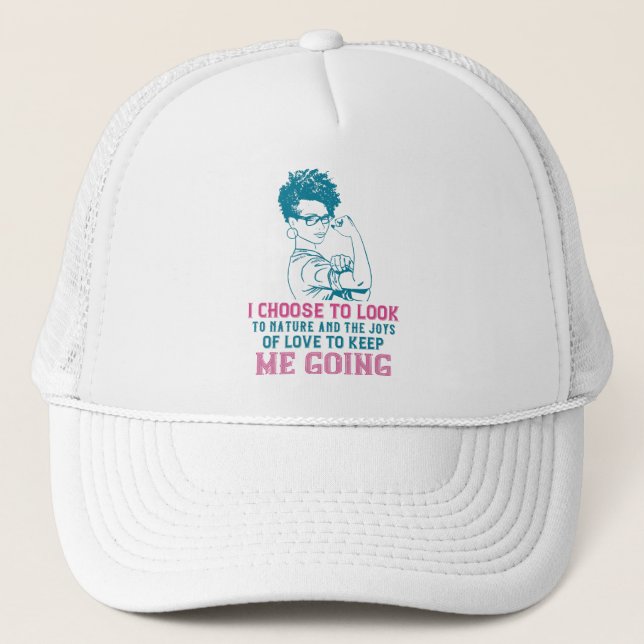 BLM - Love And Nature Keep Me Going Trucker Hat (Front)