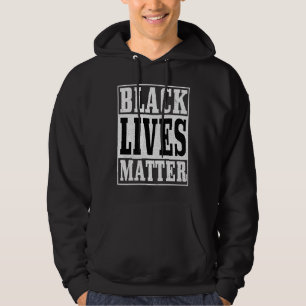 BLM Minimalist Blck History Month Distressed Hoodie