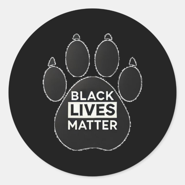 Blm Pawprint Stickermagnetpin Sticker  (Front)