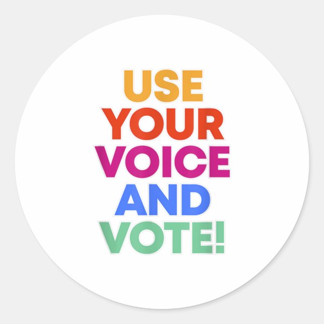 BLM VOTE CLASSIC ROUND STICKER (Front)