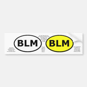 BLM's educational oval or windowstickers Bumper Sticker
