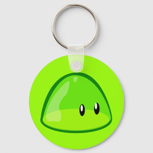 blob-161097 LIGHT GREEN CUTE CARTOON ALIEN blob, g Key Ring (Front)