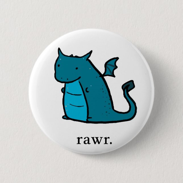 Blob Dragon 6 Cm Round Badge (Front)