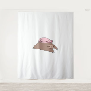 Blobfish and Sloth Tapestry