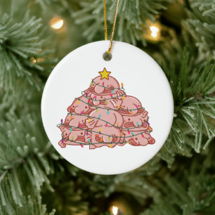 Blobfish Christmas Tree Funny Animal Christmas Cer Ceramic Tree Decoration
