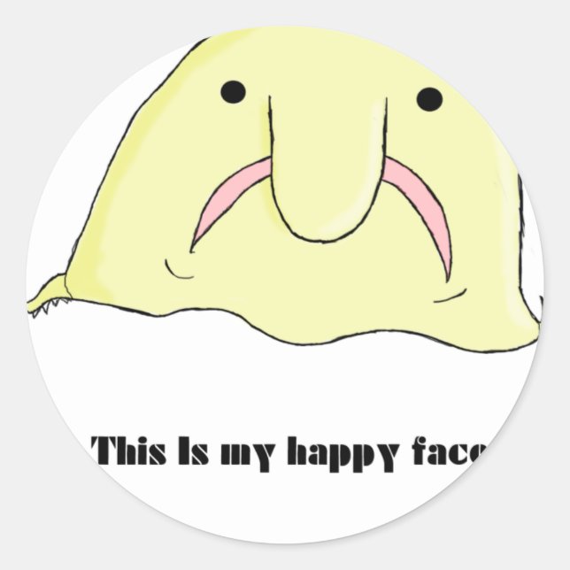Blobfish Classic Round Sticker (Front)