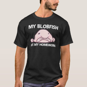 Blobfish For Kids Boys Deep Sea Fish Zoo Animal T-Shirt