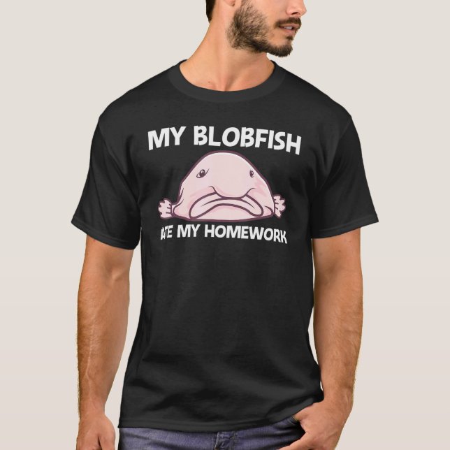 Blobfish For Kids Boys Deep Sea Fish Zoo Animal T-Shirt (Front)