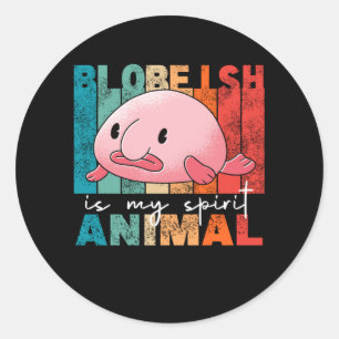 Blobfish Is My Spirit Animal - Funny Blobfish Classic Round Sticker
