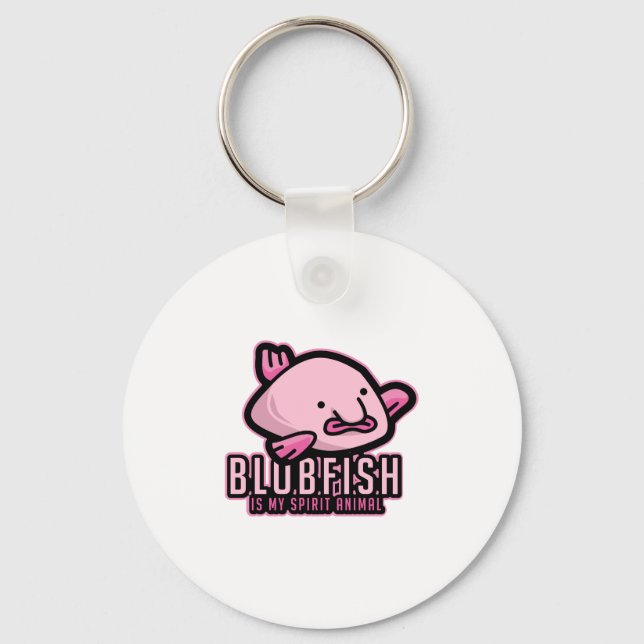 Blobfish Is My Spirit Animal Ugly Fish Animal Gift Key Ring (Front)