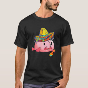 Blobfish Mexican Grumpy Blob Fish Sombrero Costum T-Shirt