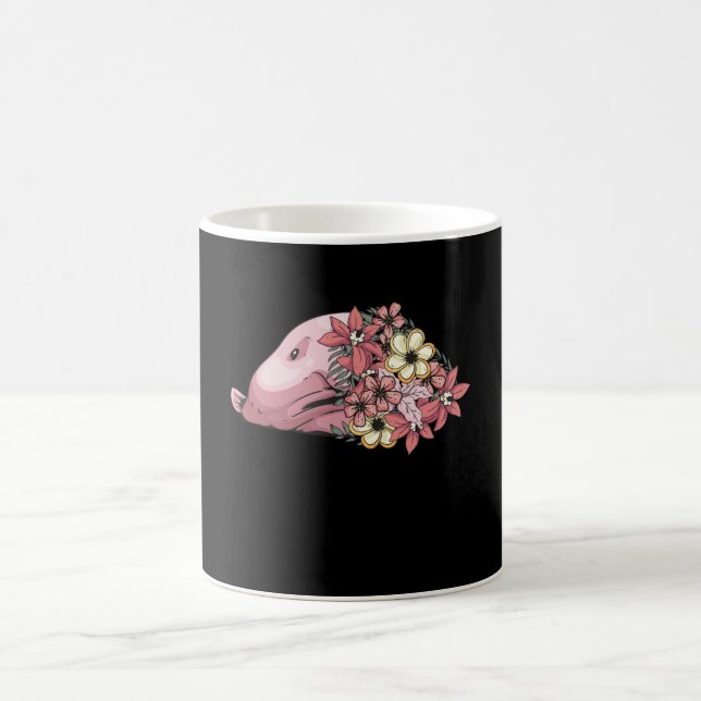 Blobfish with flowers coffee mug (Center)