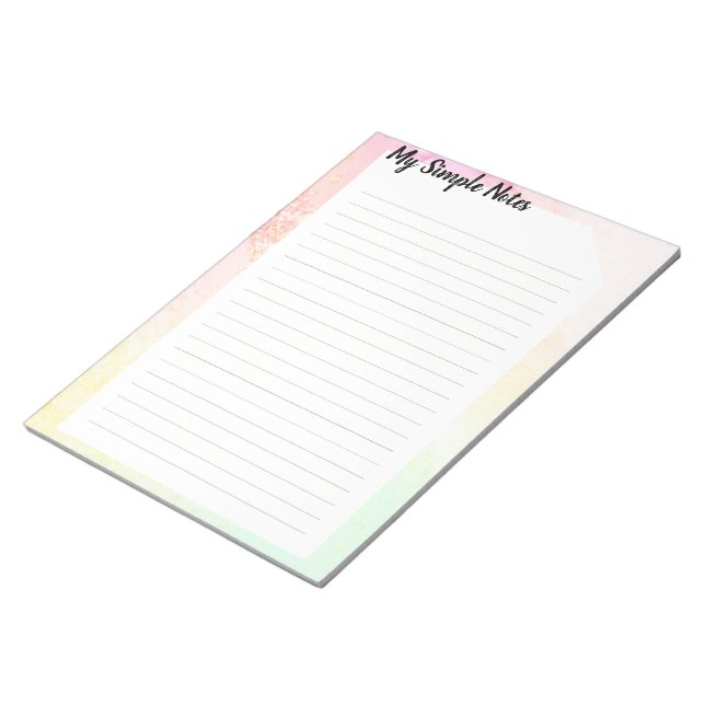 Bloc-note Aquarelle Pastel My Simples Notes (Angled)