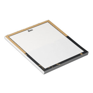 Bloc-note Elégant Minimaliste Marbre Noir Notepad
