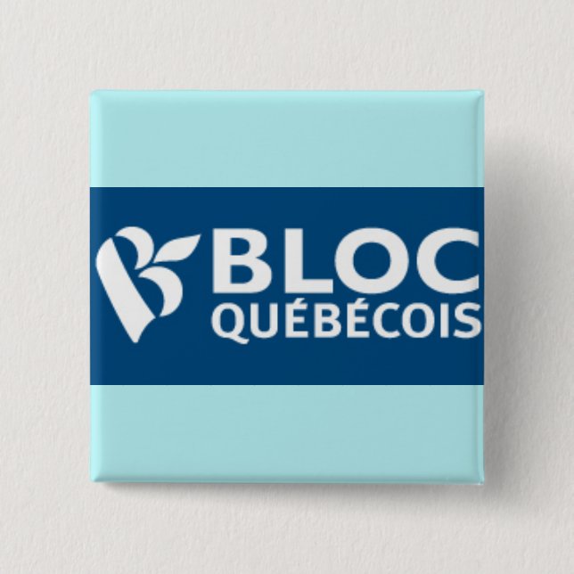 Bloc Québécois Logo 15 Cm Square Badge (Front)
