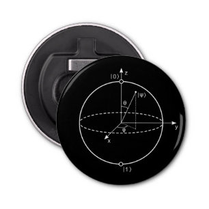 Bloch Sphere   Quantum Bit (Qubit) Physics / Math Bottle Opener