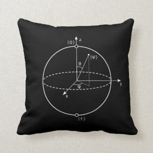 Bloch Sphere Quantum Bit (Qubit) Physics / Math Cushion