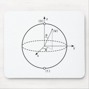 Bloch Sphere   Quantum Bit (Qubit) Physics / Math Mouse Mat