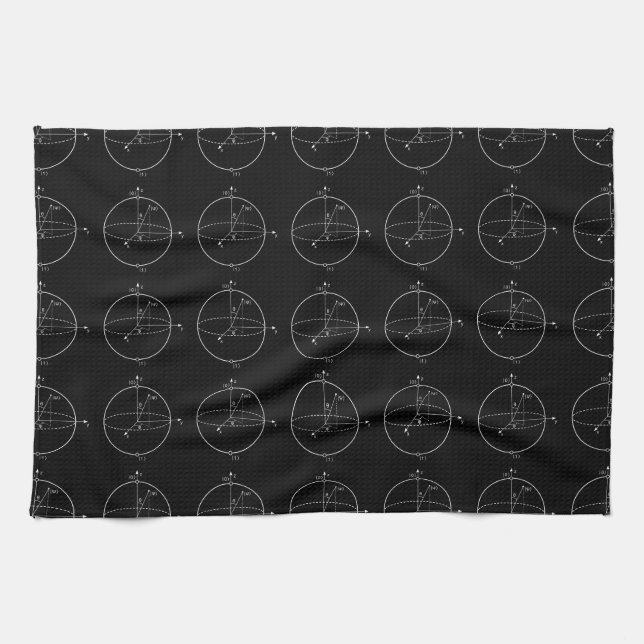 Bloch Sphere | Quantum Bit (Qubit) Physics / Math Tea Towel (Horizontal)