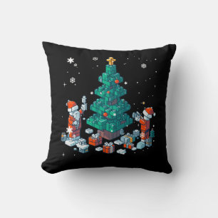 Block Brick  Building  Figure  Merry  Christmas Ma Cushion