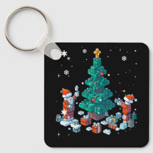 Block Brick Building Figure Merry Christmas Ma Key Ring