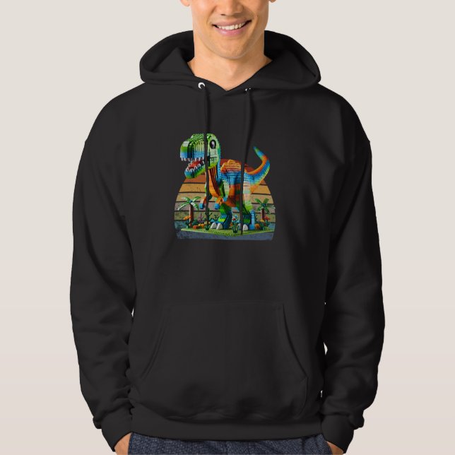 Block Builder Play! Featuring Dinosaurs Bricks, Ne Hoodie (Front)