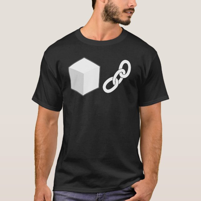 Block Chain Graphic Design T-Shirt (Front)