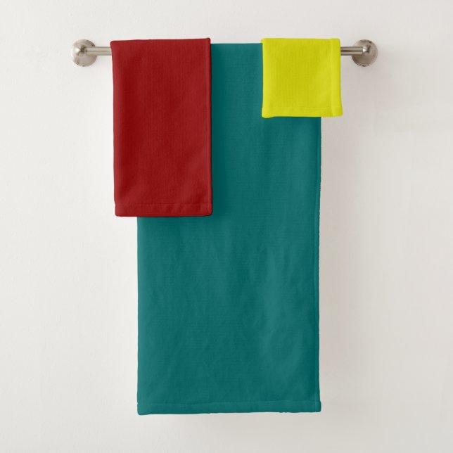 Block Coloured - Towel Set (Insitu)