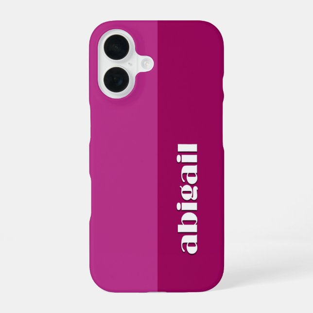Block Colours With Personalization iPhone 16 Case (Back)