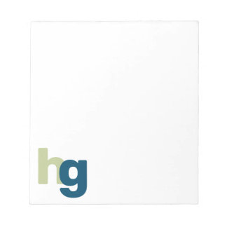 Block Initials Personalised  Notepad
