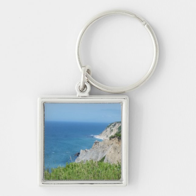 Block Island Bluffs - Block Island, Rhode Island Key Ring (Front)