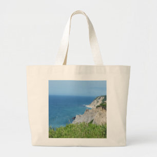 Block Island Bluffs - Block Island, Rhode Island Large Tote Bag