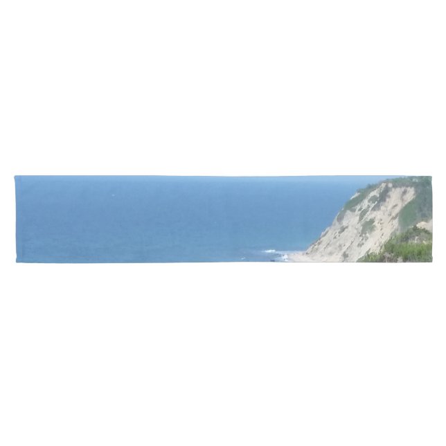 Block Island Bluffs - Block Island, Rhode Island Short Table Runner (Horizontal)