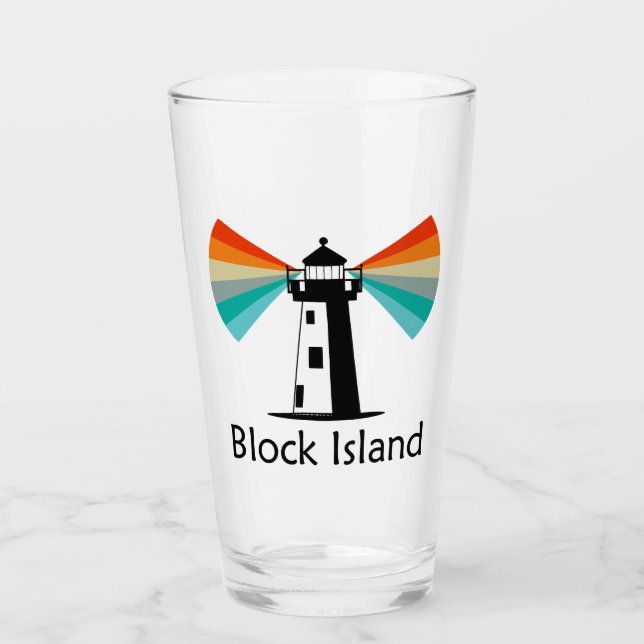 Block Island Lighthouse Rainbow Glass (Front)