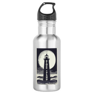 Block Island Lighthouse Rhode Island Moon 532 Ml Water Bottle