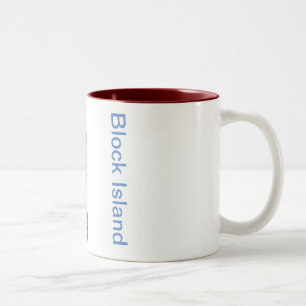 Block Island Mug-  Entering Old Harbour Two-Tone Coffee Mug
