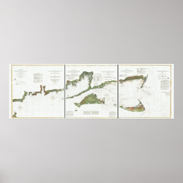 Block Island, Nantucket and Martha’s (png) Poster (Front)